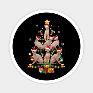 Sphynx Christmas Tree Funny Cat Lovers Xmas Holiday Gift Magnet